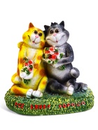 Садовая фигура из полистоуна «Кошки влюблённые. Всё будет хорошо», 23×15×23 см - Фото 4