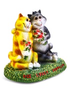 Садовая фигура из полистоуна «Кошки влюблённые. Всё будет хорошо», 23×15×23 см - Фото 6