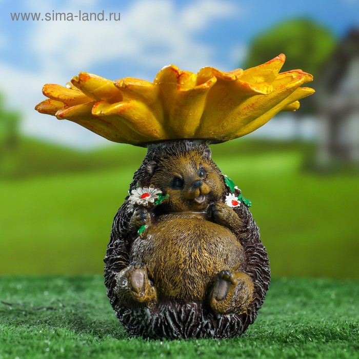 Садовая фигура "Кормушка Ежик" 17х17см - Фото 1