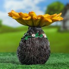 Садовая фигура "Кормушка Ежик" 17х17см - Фото 3