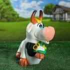 Садовая фигура "Корова с цветами" 30х34см - Фото 5