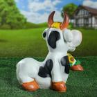 Садовая фигура "Корова с цветами" 30х34см - Фото 6