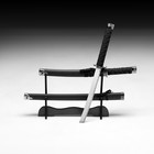 Макет оружия «Сувенирные катаны на подставке 2в1. Рептилия», подарочный набор, ножны кожзам, чёрный 47 см; 70 см - Фото 1