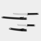 Макет оружия «Сувенирные катаны на подставке 2в1. Рептилия», подарочный набор, ножны кожзам, чёрный 47 см; 70 см - Фото 3