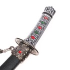Сувенирное оружие «Катана на подставке», чёрные ножны с красными ромбами, 20см - фото 8642297