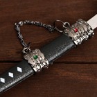 Сувенирное оружие «Катана на подставке», чёрные ножны с красными ромбами, 20см - Фото 10