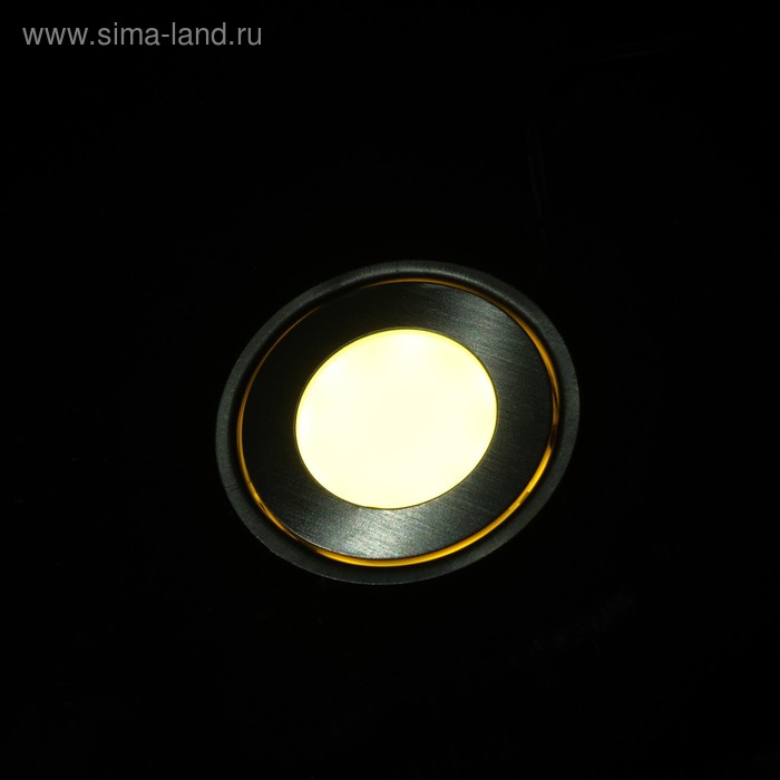 Набор сверхплоских врезных светильников 6 шт, IP66, 0.5 Вт/шт, 12 В, Т. БЕЛЫЕ, форма круг - Фото 1
