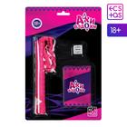 Набор эротический для двоих «Ахи-вздохи», 10 карт, плетка (цвет микс), 1 неоновый кубик, 18+ - Фото 1