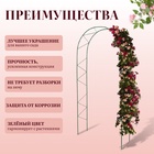 Арка садовая, 240×125×36.5 см, для вьющихся растений, металлическая, зелёная, «Ёлочка», Greengo - Фото 2