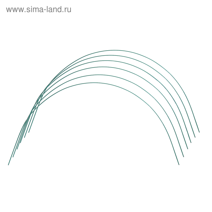 Дуги для парника, прут в кембрике, 1,7 м, d = 5 мм, набор 6 шт. - Фото 1