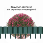 Ограждение декоративное, 24×100 см, 10 секций, пластик, зелёное, «Брёвнышко» - Фото 5