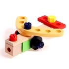 Игровой набор «Набор плотника и конструктор в чемоданчике» 7×30×23 см, 33 элемента - Фото 9