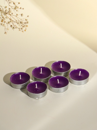 Набор свечей ароматических чайных «Горная лаванда», в подарочной коробке, 6 шт.