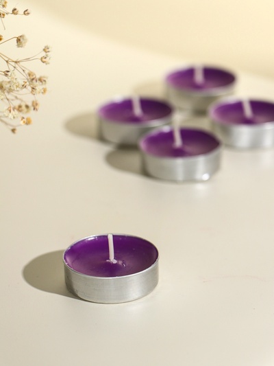 Набор свечей ароматических чайных «Горная лаванда», в подарочной коробке, 6 шт.