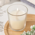 Свеча в гладком стакане ароматизированная "Белая лилия", 8,5 см - фото 319866291
