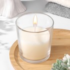 Свеча в гладком стакане ароматизированная "Жасмин", 8,5 см - фото 301097563