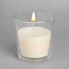 Свеча в гладком стакане ароматизированная "Жасмин", 8,5 см - фото 9835929