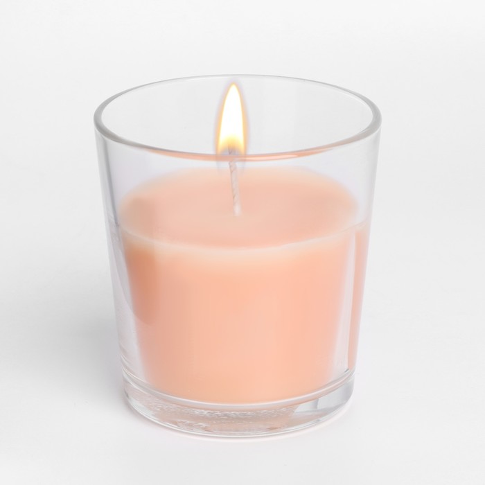 Свеча в гладком стакане ароматизированная "Корица", 8,5 см - фото 1902705753