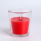 Свеча в гладком стакане ароматизированная "Сладкая малина", 8,5 см - фото 6280578