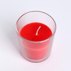 Свеча в гладком стакане ароматизированная "Сладкая малина", 8,5 см - фото 6280579