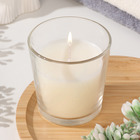 Свеча в гладком стакане ароматизированная "Французская ваниль", 8,5 см - фото 3196849