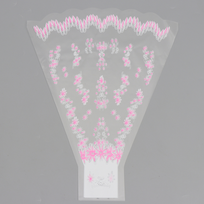 Пакет цветочный рюмка "Мелодия" розовый, 30 х 40 см, МИКС - фото 1898287174