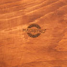 Тарелка деревянная Magistro, d=23 см, из натурального кедра, коричневая - Фото 4