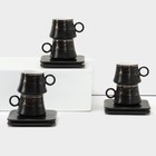 Набор кофейный «Мейси», 12 предметов: 6 чашек 100 мл, 6 блюдец d=11 см, керамика, чёрный - Фото 1