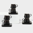 Набор кофейный «Мейси», 12 предметов: 6 чашек 100 мл, 6 блюдец d=11 см, керамика, чёрный - Фото 2