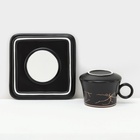 Набор кофейный «Мейси», 12 предметов: 6 чашек 100 мл, 6 блюдец d=11 см, керамика, чёрный - Фото 7