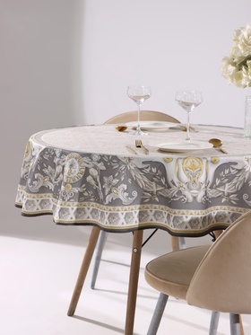 Скатерть «Этель» Classic style d=220 см ±3 см, 100% хлопок, саржа 190 г/м², с ВГМО 4816117