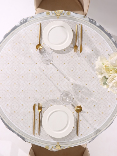 Скатерть «Этель» Classic style, d=150 см ±3 см, 100% хлопок, саржа 190 г/м², с ВГМО