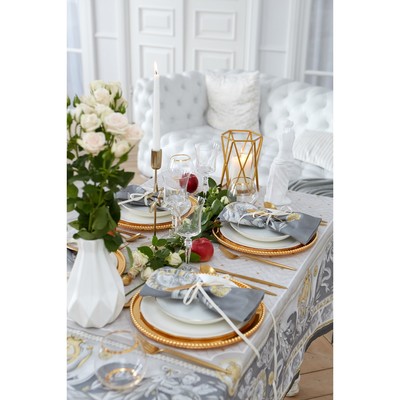 Скатерть «Этель» Classic style, 180×145 см ±3 см, 100% хлопок, саржа 190 г/м², с ВГМО