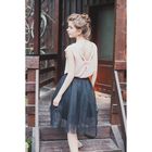 Серьги с жемчугом «Шарики с бусиной», цвет черно-белый в серебре - Фото 6