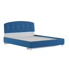 Кровать Adelina, 1600х2000,   велюр синий - Фото 2
