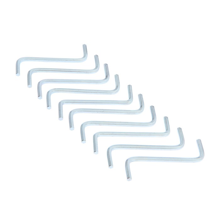 Ключ мебельный ТУНДРА, шестигранный S-образный, сталь 45, 4 мм, 10 шт. - Фото 1