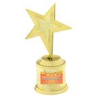 Наградная фигура: звезда литая «Поздравляем», золото, 16,5 х 6,3 см, пластик - Фото 2
