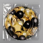 Тарелка одноразовая бумажная "Черное золото", шары, 18 см - Фото 4