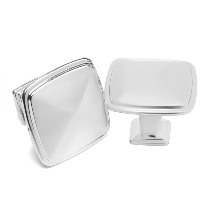 Ручка-кнопка ТУНДРА РК112CP (MK112CP), хром - Фото 1