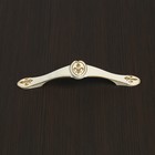 Ручка-скоба мебельная PC174, 96 мм, цвет белый с золотым - Фото 4