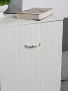 Ручка-скоба мебельная ТУНДРА PC176BL LIGHT, м/о 96 мм, цвет белый с золотом 4676298