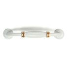 Ручка-скоба мебельная ТУНДРА PC176BL LIGHT, м/о 96 мм, цвет белый с золотом 4676298 - фото 8959689