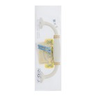 Ручка-скоба мебельная ТУНДРА PC176BL LIGHT, м/о 96 мм, цвет белый с золотом 4676298 - фото 8959691