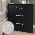 Ручка-скоба мебельная ТУНДРА PC176BL LIGHT, м/о 96 мм, цвет белый с золотом - Фото 2