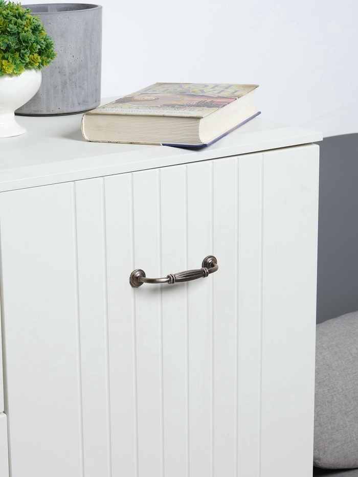 Ручка-скоба мебельная PC176AB LIGHT, м/о 96 мм, цвет бронза - Фото 1