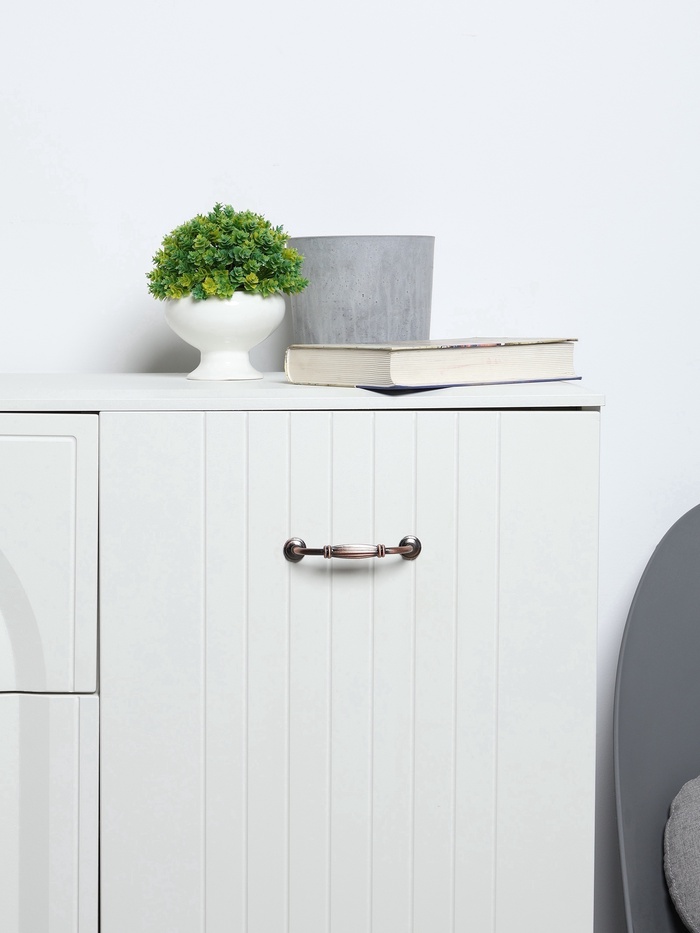 Ручка-скоба мебельная PC176AC LIGHT, м/о 96 мм, цвет медь - Фото 1