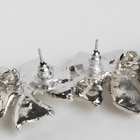 Серьги металл "Цветы" альстромерия, круги, цвет серебро - фото 25562480