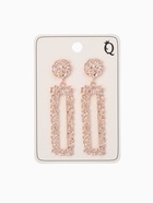 Серьги металл «Карибы» длинный прямоугольник, цвет розовое золото - Фото 3