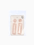 Серьги металл «Карибы» длинный прямоугольник, цвет розовое золото - фото 68045005