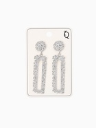 Серьги металл «Карибы» длинный прямоугольник, цвет серебро - Фото 4